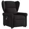 VidaXL Fauteuil inclinable de massage électrique Noir Tissu 3303406