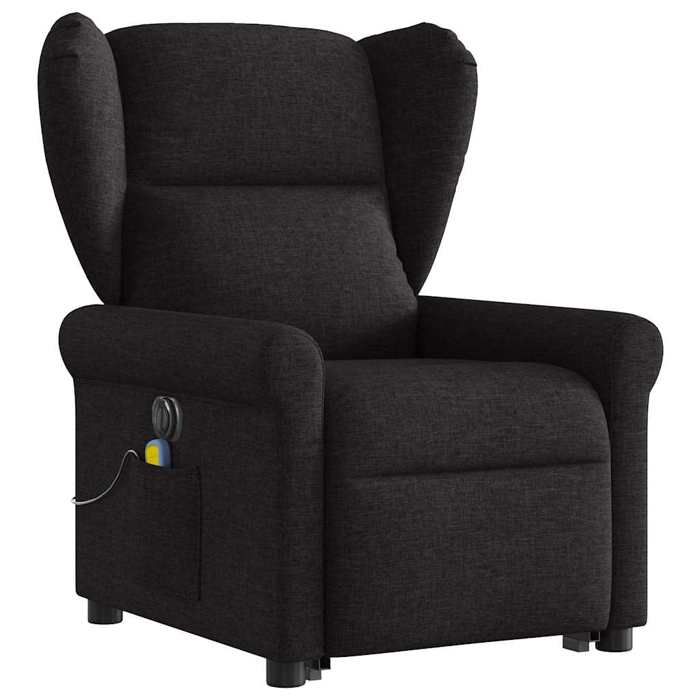 VidaXL Electric Massage Recliner Chair Black Fabric 3303406