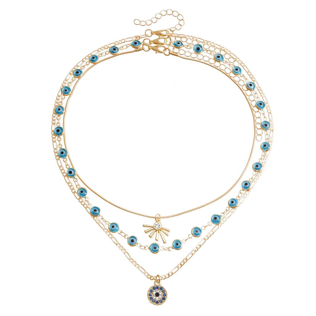 Accessories Dark Wind Devil'S Eye Disc Snake Pendant Clavicle Chain Temperament Premium Necklace Female