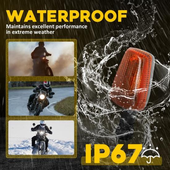 Light 2Pc Signal Turn Tail Blinker Lamp For Amber FZR600 TW200 Yamaha Front Rear