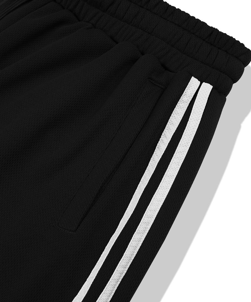 DRIX (Summer) Track Line Graphic Mesh Wide Pants_Black