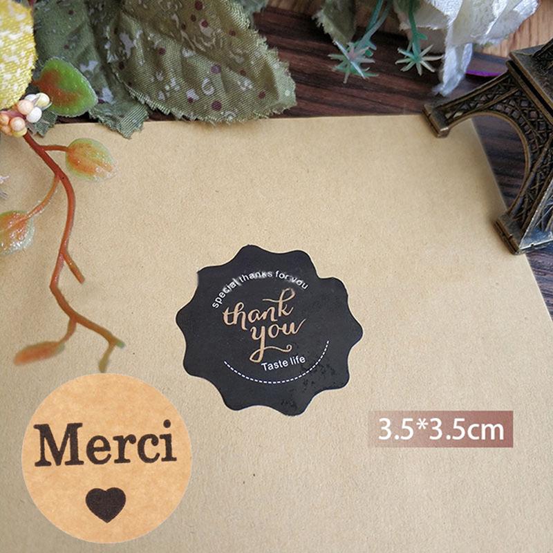500pcs/roll Stickers French“Merci”seal labels scrapbooking for Package stic jb 500pcs/roll Stickers French“Merci”seal labels scrapbooking for Package stic jb