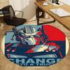 Transformers Pattern Round Rug, Indoor/Outdoor Mat, for Picnic, Gameroom, Bedroom, Office, Living Room, Home Decor Carpet, Birthday Gift