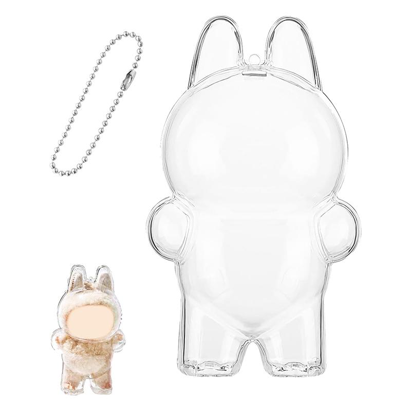 Labubu Protector Case Labubu V3 Suitable For Wearing Clothes Loose Less Crowded Protective Acrylic Storage Case Transparent