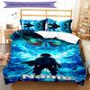 3pcs Custom Name Attack on Titan Bedding Set Duvet Cover Closure Includes 1 Duvet Cover & 2 Pillowcases for All Seasons Bedroom Decor