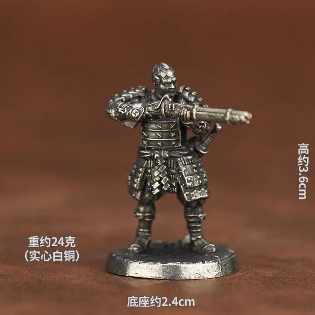 New Metal Chess Piece Samurai Ninja Ancient Soldier Model Toy Desktop Game Gift Display Piece Static Figure Collectible Model