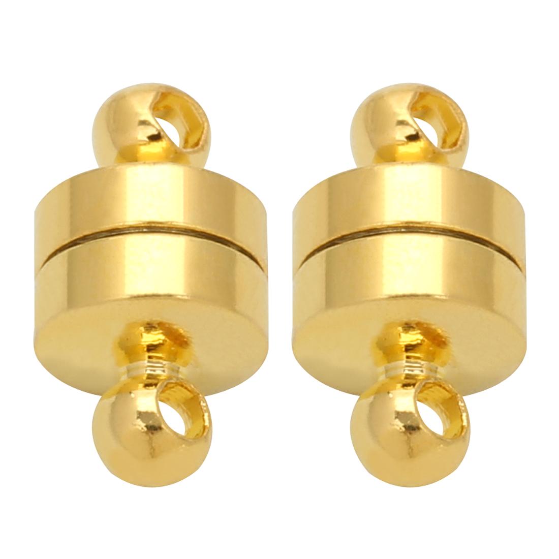 10 Наборов/Партия 6x11мм Круглые Сильные Магнитные Застежки Подходят для Браслетов Ожерелий Магнитные Застежки для Изготовления Украшений Застежки для Браслетов Оптовая Продажа золотой