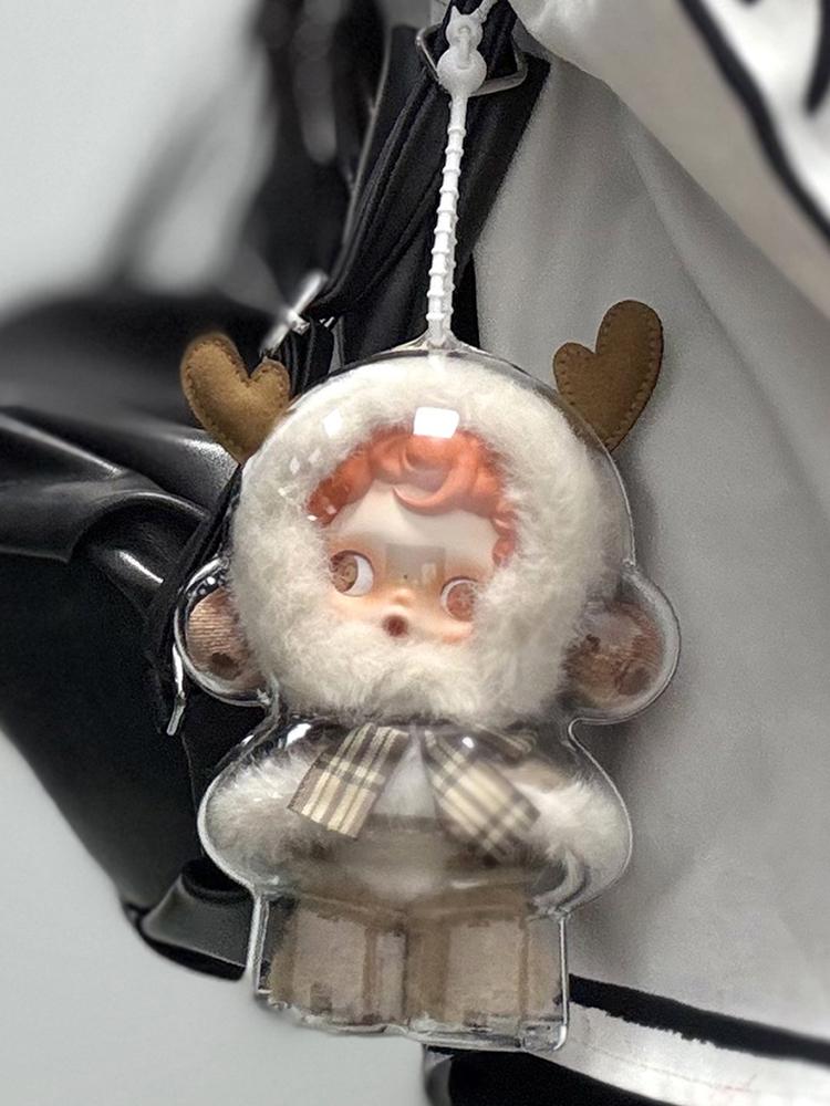 Transparent Portable Organizer Box Storage Case Protective Cover for Skull Panda Winter Movement for SP Doll