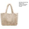 Plysj Skulderveske Dame Fuzzy Tote Fluffy Håndveske Ensfarget Furry Lommebok Vintergave