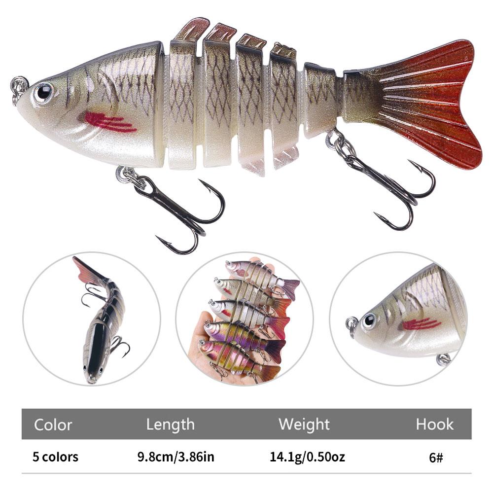 Angeln Wobbler Lebensechte Angeln Köder 6 Segment Swimbait Crankbait Harten Köder Langsam Isca Künstliche Köder Angelgerät