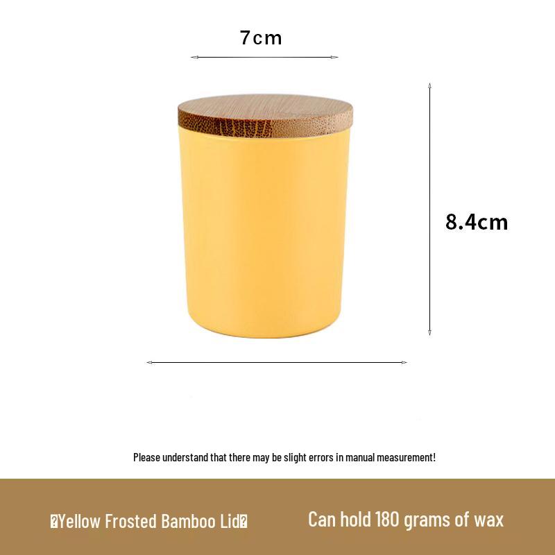 Mongolian Yurt Glass Candle Cup with Lid – DIY Scented Soy Wax Container Candlestick