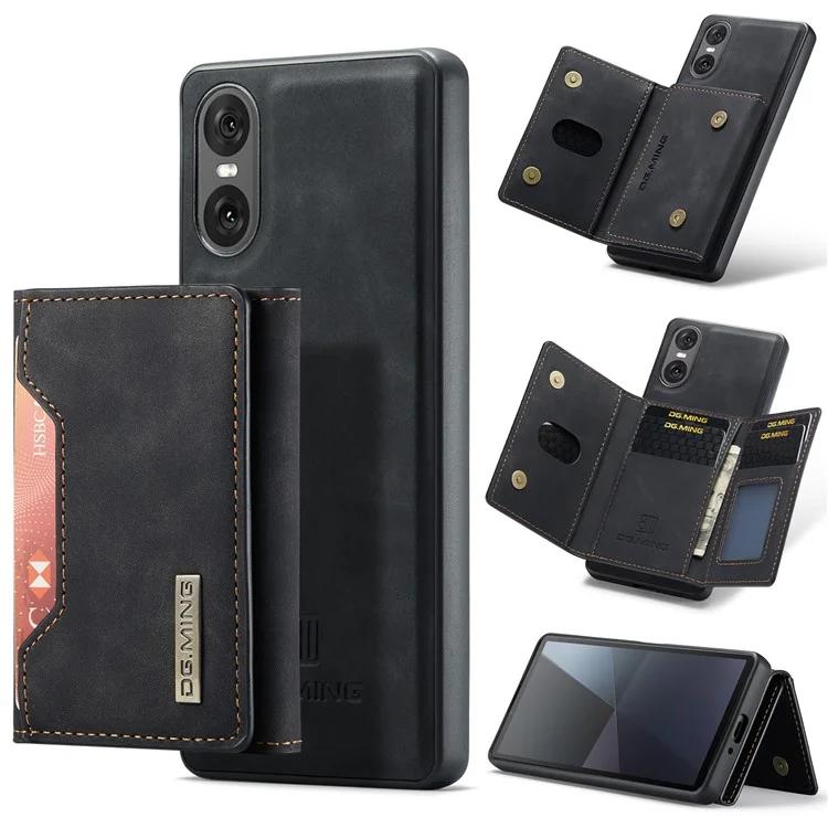

DG.MING M2 Series for Sony Xperia 10 VI Case Detachable Wallet PU+PC+TPU Phone Cover - Black