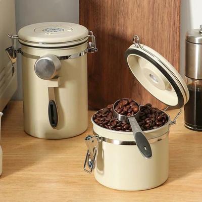 Recipiente Herméticos de Aço Inoxidável para Café 1.2L/1.5L Recipiente Organizador Hermético para Armazenamento de Alimentos de Cozinha para Grãos de Café Chá Açúcar