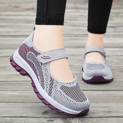 Shoes Women's Shoes Versatile Single Shoes 2025 Summer New Middle-aged and Elderly Mother Shoes Soft Sole Breathable Casual Foreign Trade