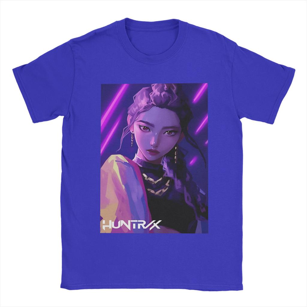 Kpop Demon Hunter Rumi Idol Star Men T Shirt  Vintage Tees Short Sleeve Round Neck T-Shirt 100% Cotton 4XL 5XL Tops