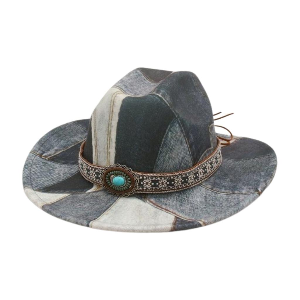 Simple And Old Western Cowboy Hat Travel Vacation Jazz Hat High-End Photography Concave Shape Retro Cowboy Hat