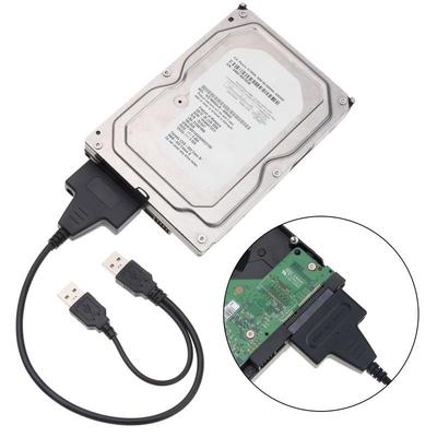 SATA2 SATA3 To USB 2.0/3.0 Dual Adapter Cables External Power For 2.5''/3.5'' Ssd Hdd Hard Disk Drive Converter HotA