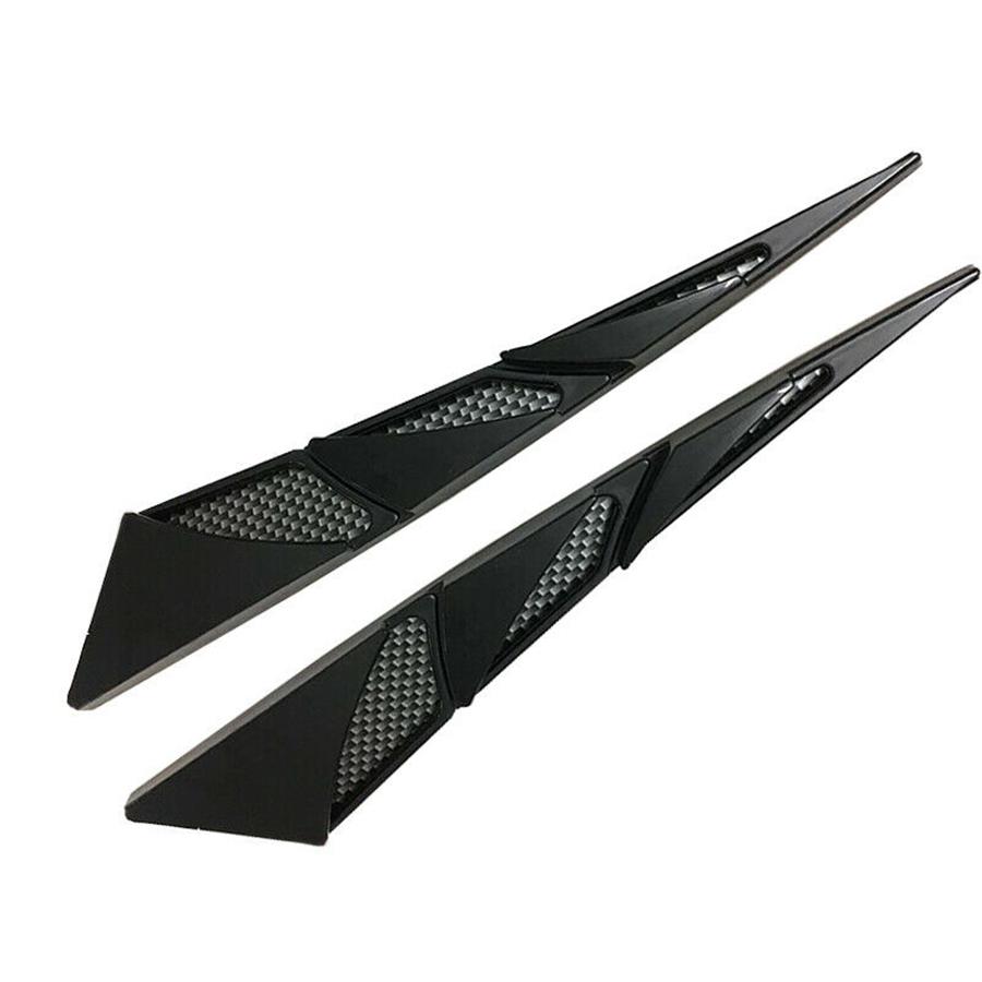 2Pcs Abs Universal Car Simulation Hood Vent Decor Sporty Side Air Flow Sticker