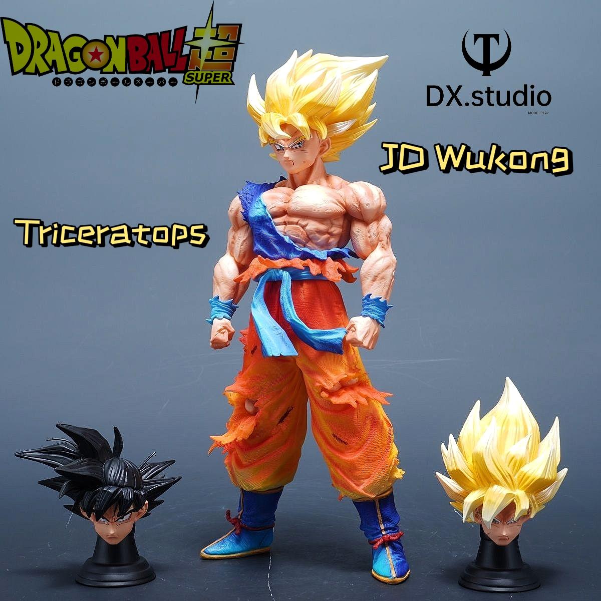 

30СМ LK studio jD Фигурка Укуна dragon ballz Ssj3 Броли Анимационные Фигурки Сменные Три головы ПОЛИВИНИЛХЛОРИД Режим Коллекционера Подарки