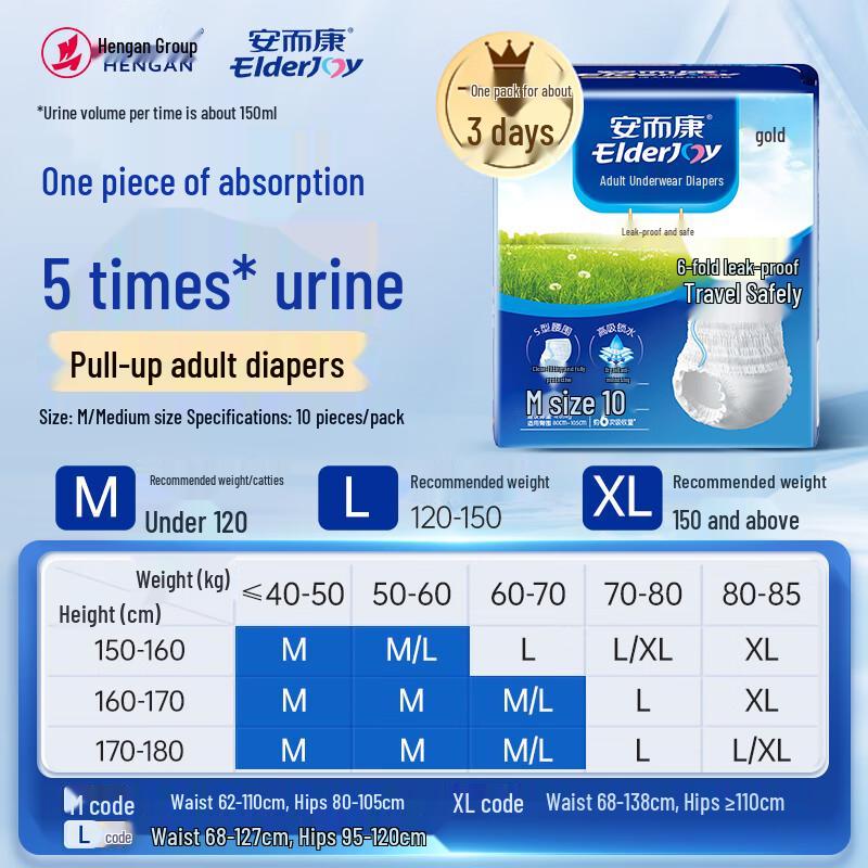 Elderjoy Leak-Proof Adult Pull-Up Diapers