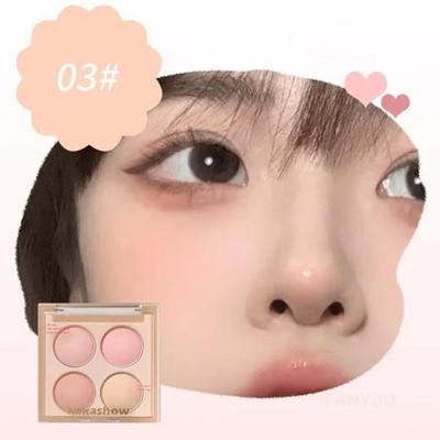 Rouge Rouge-Palette, erweiterte Farbe, aufhellendes Gesicht, Konturierung, Schattenball, Tönung, Make-up, Kosmetik, 1 Stück