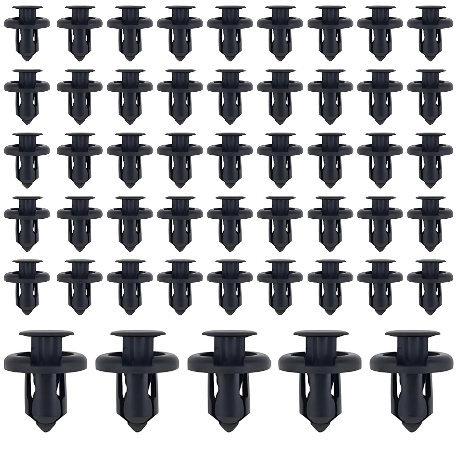 

Honda Car Rivets Nylon Push Type Hole Diameter 0.4 inch (10 mm) 91503-sz3-003 Bumper Fender Clip [50 Pack] Diameter 20mm, stem length 13mm чёрный