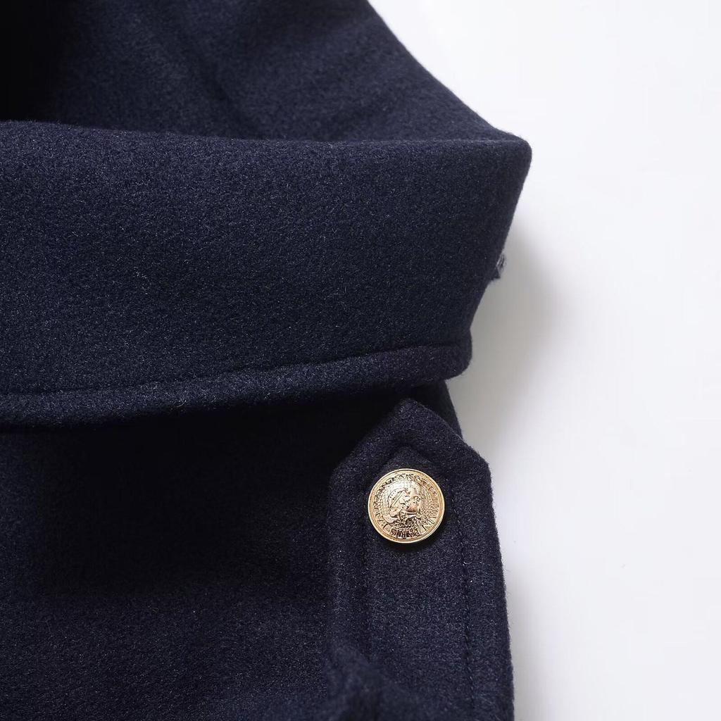 2025 Spring Women's Fashion Soft Jacket with Turn-Down Collar & Metal Button Accents