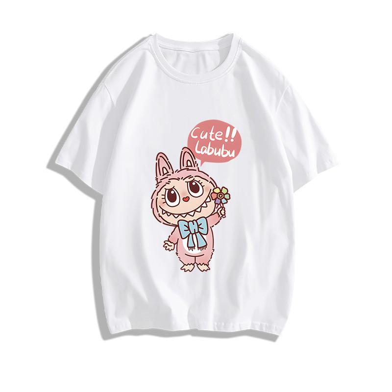 Labubu T-shirt casual short-sleeved round neck unisex casual fashion trend