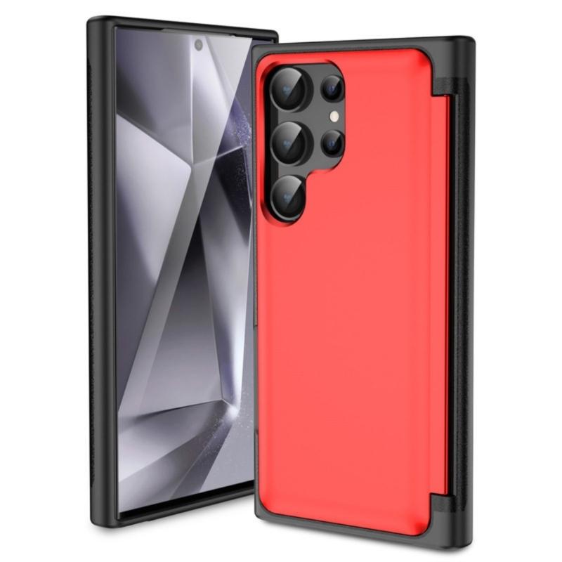 

Card Holder Case For S22 Ultra Featuring Kickstands Camera Protections Anti Fingerprint Coating красный