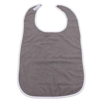 Adult Bib Adjustable Hook and Loop Machine Washable Senior Dining Clothing Protector for Eating