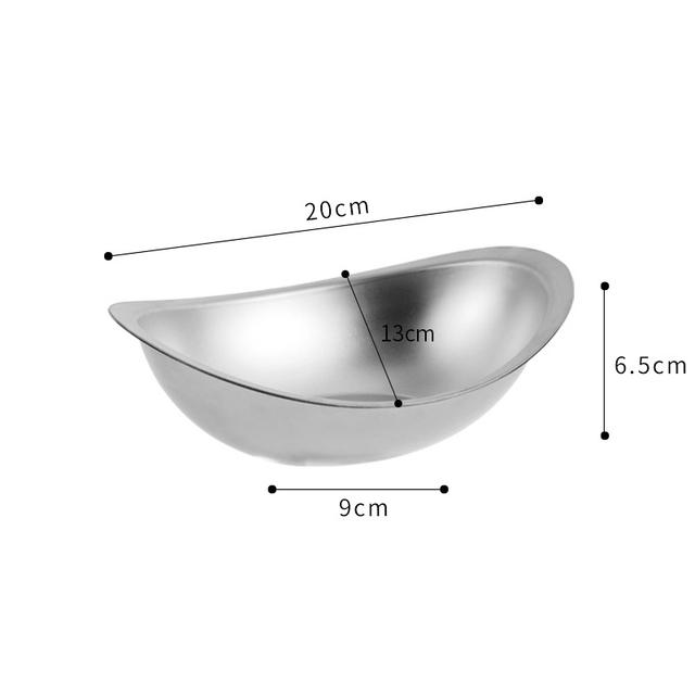 304 Stainless Steel Korean Tableware Ingot Bowl Creative Salad Sugar Fruit Bowls Plates Dishes for Food Kitchen Utensils