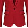 Blazer Casual da Uomo alla Moda con un Bottone e Risvolto, Manica Lunga, Tasca Decorativa, Giacca Completo, Abbigliamento da Lavoro