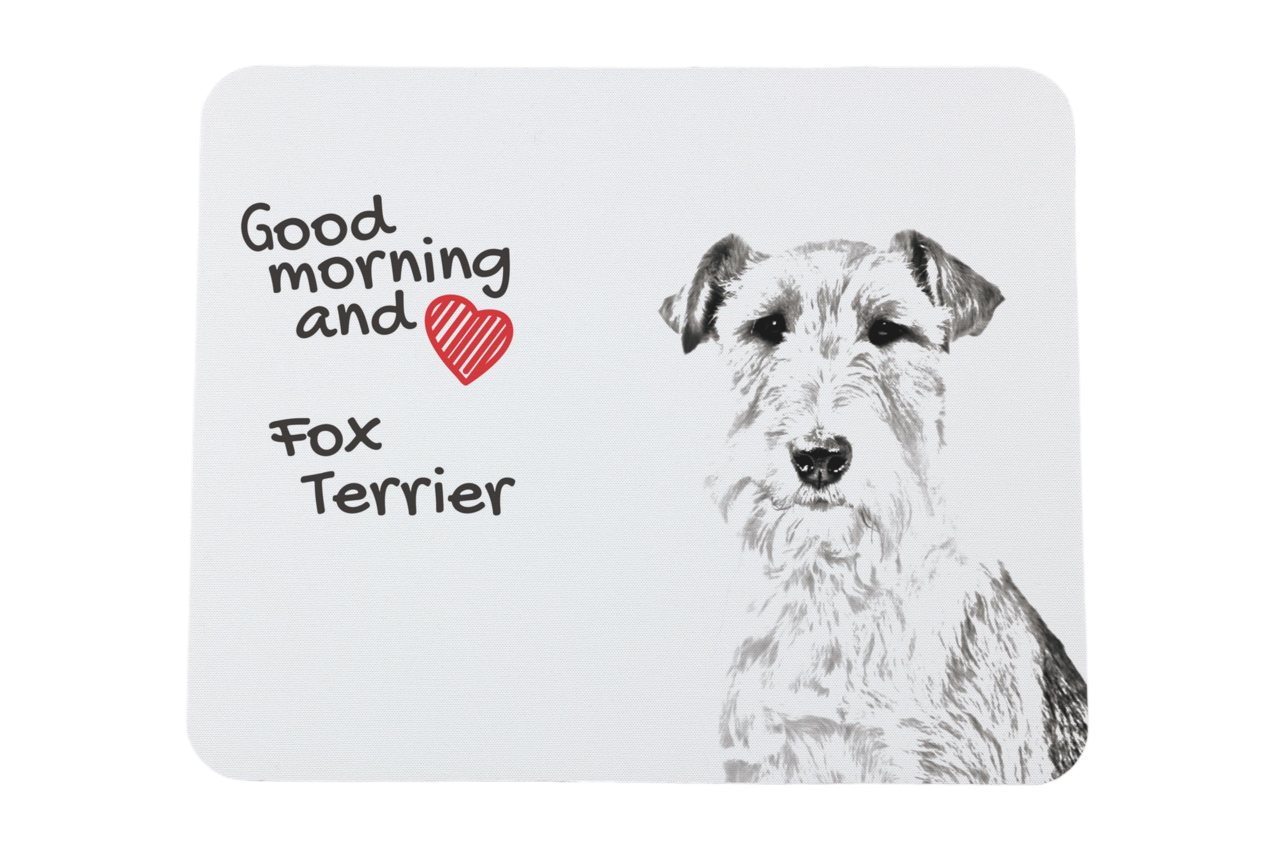 

Fox Terrier Wire - mouse pad with print, personalized dog-themed mouse pad, unique gadget for an office worker by Art-Dog brand
