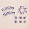 30 Pcs 3D Butterfly Stick On Nail Glossy Full Cover False Nail Reusable Press On Nail Cats Eye Artificial Nail
