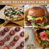 100 Pcs  Paper Food Grade Baking Sheets Non-Stick Oil-Proof  Baking Paper Oven Liner Sheet BBQ Pad for Baking and Barbecue Air Fryer Paper