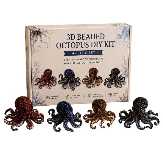 Beaded Animal DIY Kit 3D Tiny Animal Bead Craft Kit Cute Spider Octopus B