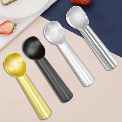 Stainless Silicone Ice Cream Spoon Portable Aluminum Alloy Anti-Feeze Ice Maker
