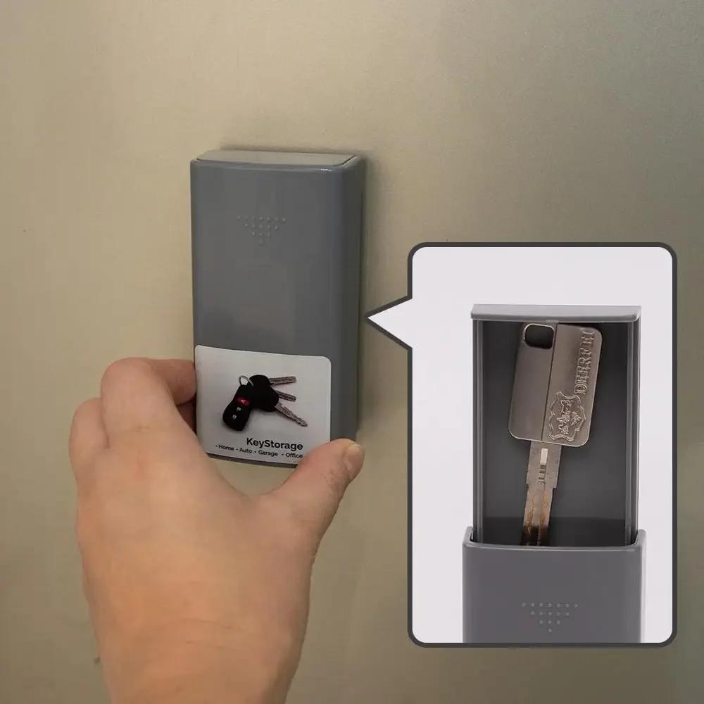 Multifunkční magnetická schránka na klíče Kreativní skrytý přenosný pouzdro na klíče Nouzový klíč Tajný organizér Bezpečné uložení Schránka na klíče domů