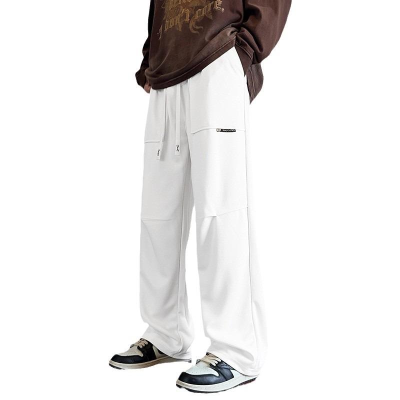 Men's Spring and Autumn Casual Trousers Men's Trousers Floor Pants Loose Versatile Wide Leg Sweatpants