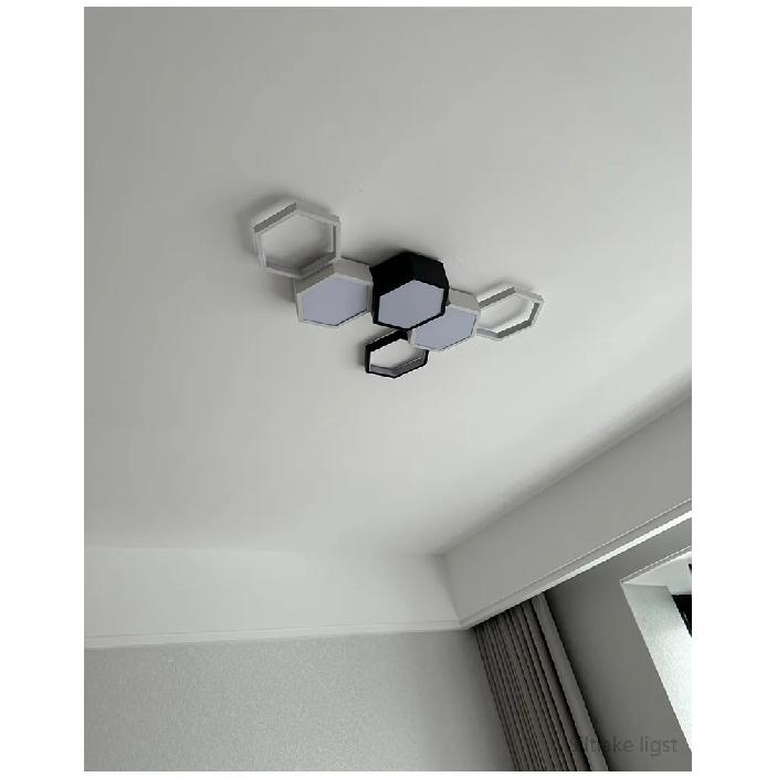 Nordic simple living room ceiling lamp honeycomb design combination creative art indoor lighting study restaurant bedroom lights