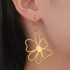 My Shape Large Hollow Flower Earrings Stainless Steel Dangle Earring Simple Boho Women Hanging Earrings Vintage Jewelry Gifts