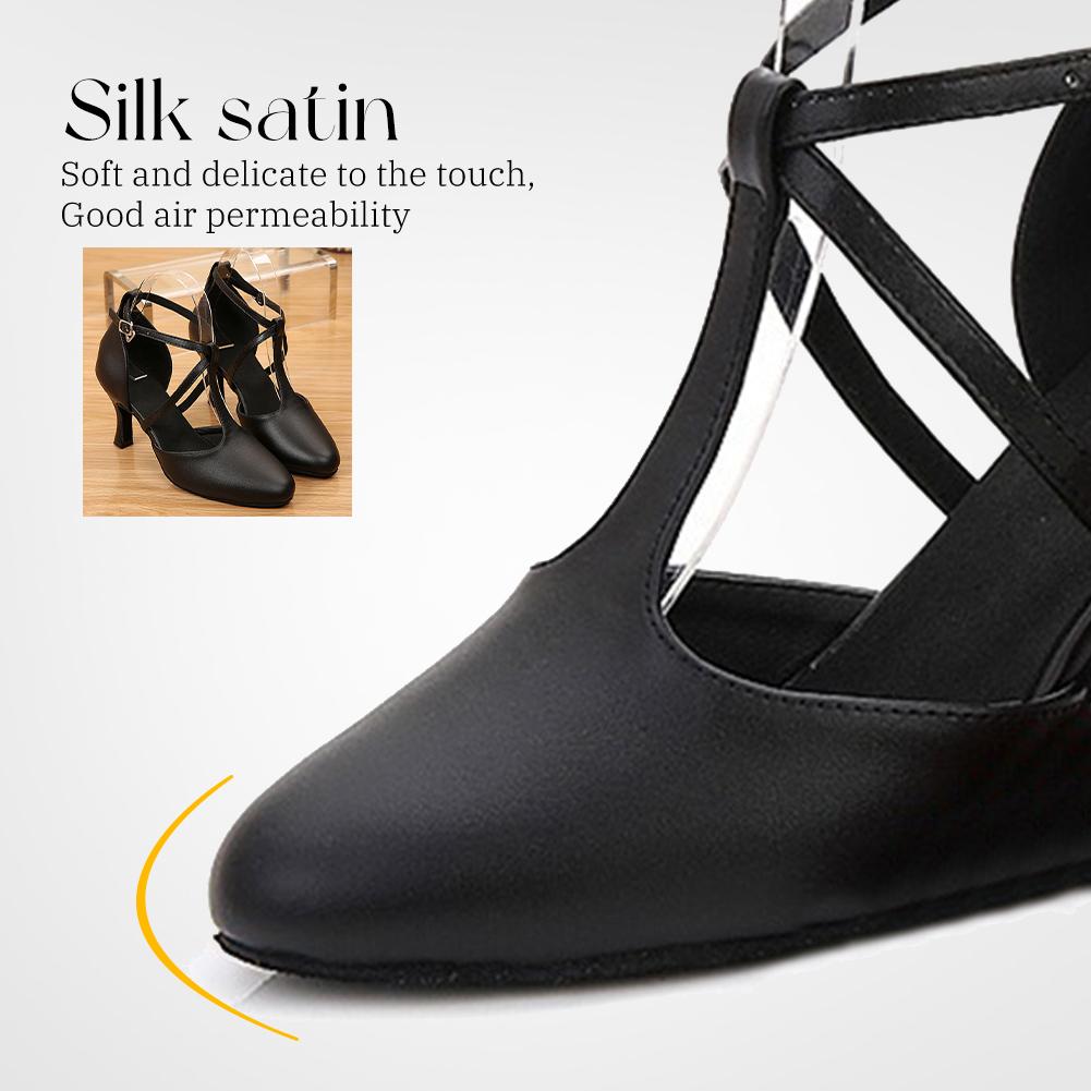 Women's Pointed Latin Salsa & Standard Dance Shoes Ballroom Modern Jazz Dancing Shoes heele