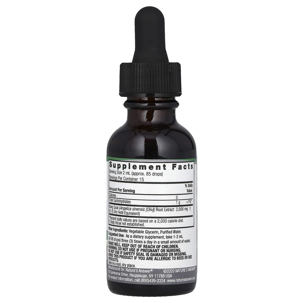 Nature's Answer Angelica Root, Liquid Extract, Alcohol Free, 2,000Mg, 30Ml(1Fl Oz)