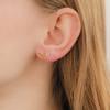 J.Lauren Wave Open Heart Silver Earrings M03768