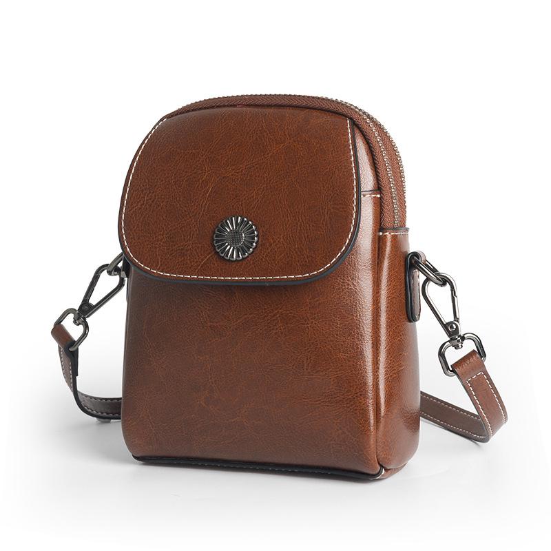 Gefini Women's 2023 Trendy Genuine Leather Cowhide Crossbody Shoulder Bag 