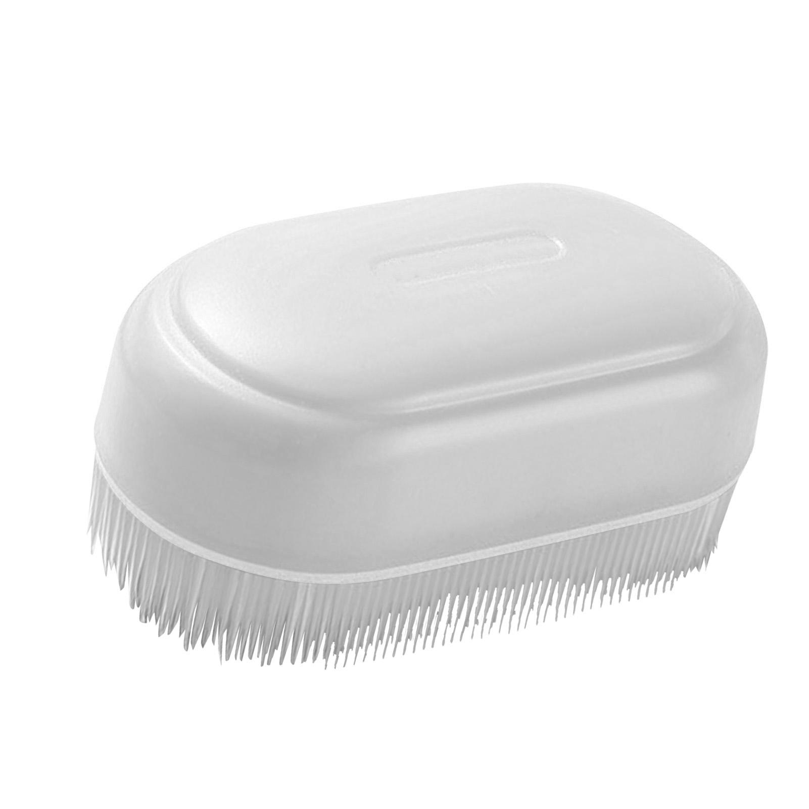 

Shoe Brush Plastic Soft Bristle Comfortable Grip Multifunctional Laundry Brush for Home Cleaning Tools White белый