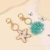 [ZYAS]Rhinestone Lobster Beaded Pendant Pretty Hand Sewn Bag Charms Crab Shells Turtle Hanging Rope Patches Applique Bag Lanyard