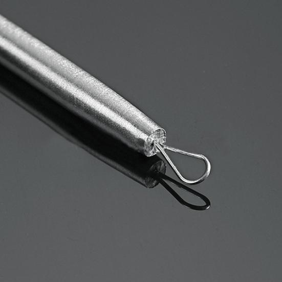 Non-Slip Stainless Steel Pimple Popper Acne Blackhead Removal Needle Tool Silver