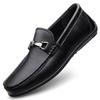Fashion New Men Luxury Advanced Premium Genuine Leather Shoes Texture Simple Men's Non-slip Soft Leisure Business Office Loafer Shoes