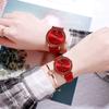 Simple And High-Value Couple Belt Quartz Watch Fashionable Light Luxury High-End Waterproof Quartz Belt Watch